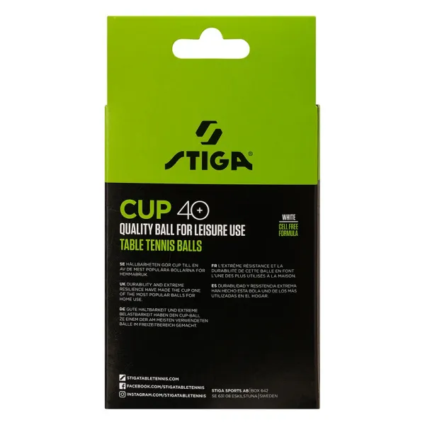 Мяч для наст. тенниса Stiga Cup ABS, 1110-2510-12, диам.40+мм, пластик, упак. 12 шт, белый за 1&nbsp;774.80 ₽ в Ростове-на-Дону