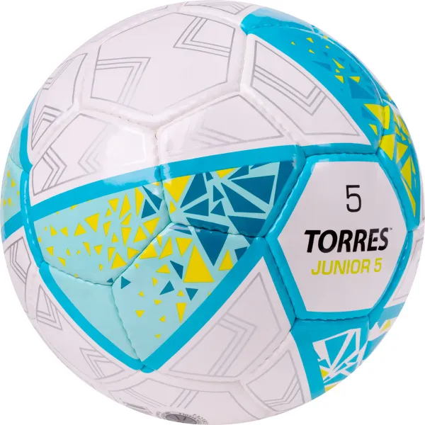Мяч футб. TORRES Junior-5, F323805, р.5,глянц.ПУ,4 сл,32 п, руч.сш,бел-бирюзовый за 2&nbsp;070.60 ₽ в Ростове-на-Дону