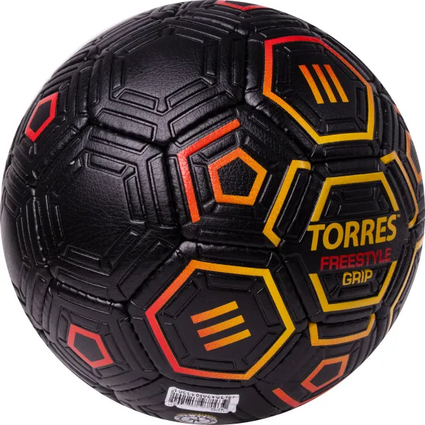 Мяч футб. TORRES Freestyle Grip, F323765, р.5, 32 панели. PU, ручная сшивка, черно-желт-красн за 2&nbsp;070.60 ₽ в Ростове-на-Дону