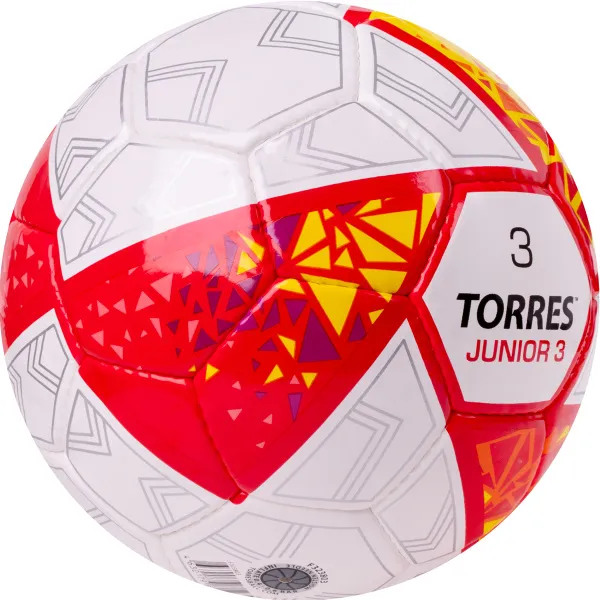 Мяч футб. TORRES Junior-3, F323803, р.3,глянц.ПУ, 4 сл, 32 п,руч.сш,бел-крас-жел за 2&nbsp;070.60 ₽ в Ростове-на-Дону