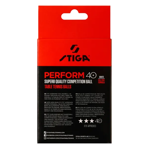 Мяч для наст. тенниса Stiga Perform 3***, 40+, 1113-2110-06, пластик, ITTF Appr., уп.6 шт, бел за 2&nbsp;121.60 ₽ в Ростове-на-Дону
