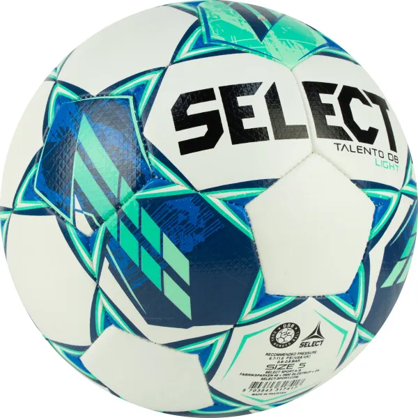 Мяч футб. SELECT Talento DB Light V23, 0775860004, р.5, 32п, ПУ, гибрид.сш, бело-зеленый за 5&nbsp;531.80 ₽ в Ростове-на-Дону