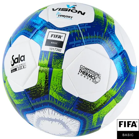 Мяч футзал. VISION Target, FS324094, FIFA Basic, р.4, 32 п. PU, 3 подкл.сл, термосшивка, бело-синий за 3&nbsp;519 ₽ купить в Ростове-на-Дону