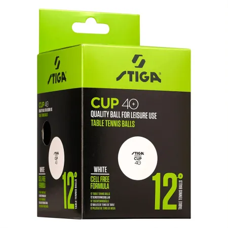Мяч для наст. тенниса Stiga Cup ABS, 1110-2510-12, диам.40+мм, пластик, упак. 12 шт, белый за 1&nbsp;774.80 ₽ купить в Ростове-на-Дону