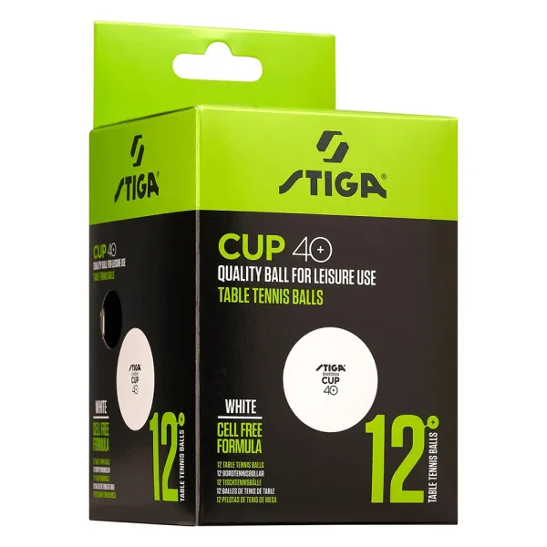 Мяч для наст. тенниса Stiga Cup ABS, 1110-2510-12, диам.40+мм, пластик, упак. 12 шт, белый за 1&nbsp;774.80 ₽ в Ростове-на-Дону