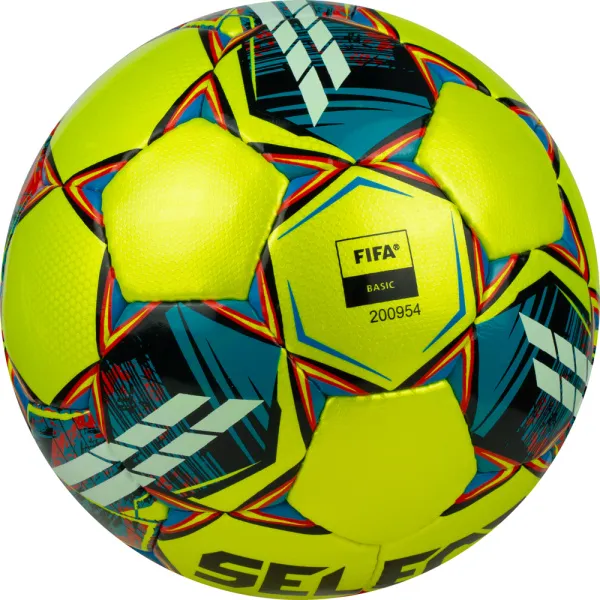 Мяч футзал. SELECT Futsal Mimas, 1053460550, р.4,FIFA Basic, 32 пан, гл.ПУ, руч.сш, жел-сине-красный за 6&nbsp;303.60 ₽ в Ростове-на-Дону