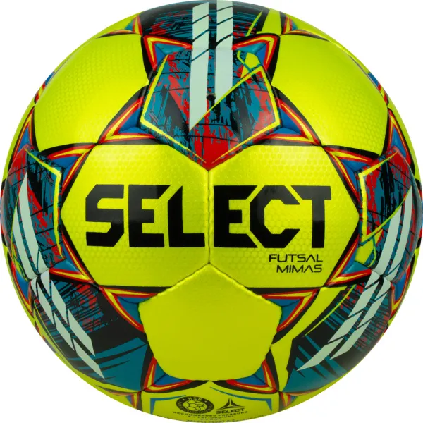 Мяч футзал. SELECT Futsal Mimas, 1053460550, р.4,FIFA Basic, 32 пан, гл.ПУ, руч.сш, жел-сине-красный за 6&nbsp;303.60 ₽ в Ростове-на-Дону