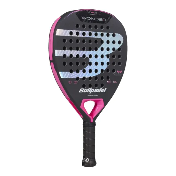 Ракетка для падела BULLPADEL Wonder 27, 497250, для продв.игроков, стекловолокно, карбон, черно-роз за 42&nbsp;969.20 ₽ в Ростове-на-Дону