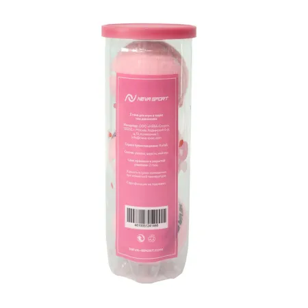 Мяч для падела NS Sakura, UAA2, уп.3 шт, сукно, нат.резина, розовый за 824.50 ₽ купить в Ростове-на-Дону