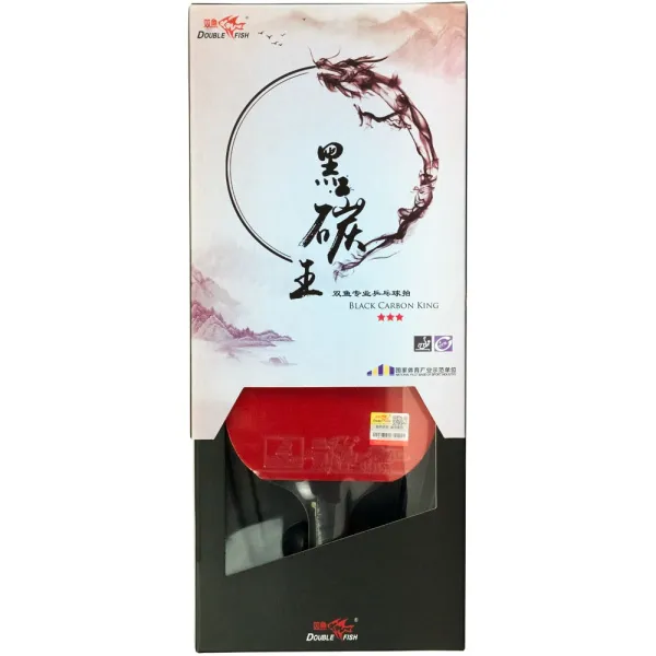 Ракетка для н/т DOUBLE FISH Black Carbon King Racket 3***, для професс.,ITTF Appr.,накл.2,1,мм за 4&nbsp;346.90 ₽ в Ростове-на-Дону
