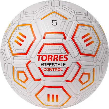 Мяч футб. TORRES Freestyle Control, F3231765, р.5, 32 п.,PU-Microfi, термосшив., бело-оран-сереб за 3&nbsp;464.60 ₽ купить в Ростове-на-Дону