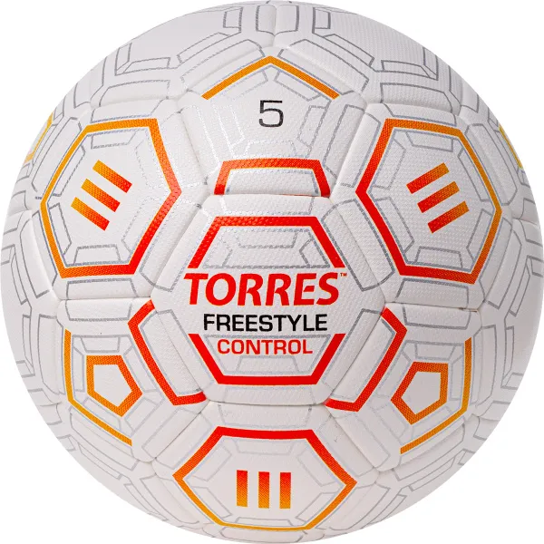 Мяч футб. TORRES Freestyle Control, F3231765, р.5, 32 п.,PU-Microfi, термосшив., бело-оран-сереб за 3&nbsp;464.60 ₽ в Ростове-на-Дону