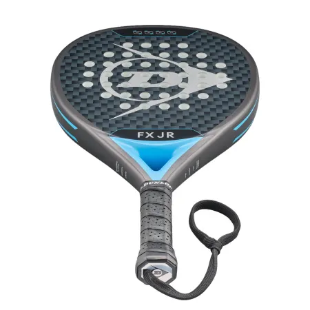 Ракетка для падела Dunlop FX Jr, 10370738, для юниоров, гибрид, графит, черно-голубой за 11&nbsp;019.40 ₽ купить в Ростове-на-Дону