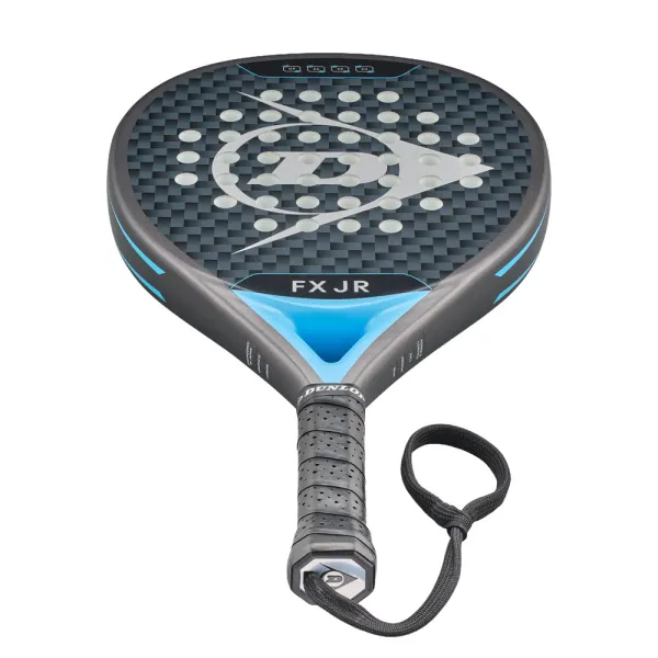 Ракетка для падела Dunlop FX Jr, 10370738, для юниоров, гибрид, графит, черно-голубой за 11&nbsp;019.40 ₽ в Ростове-на-Дону