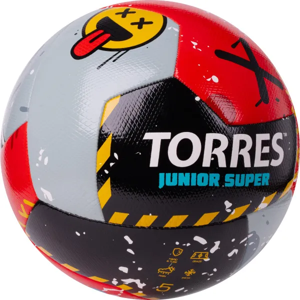 Мяч футб. TORRES Junior-5 Super, F323305, р.5, ПУ,4сл,12 п,гибрид.сш,крас-чёрн-сер за 2&nbsp;272.90 ₽ в Ростове-на-Дону