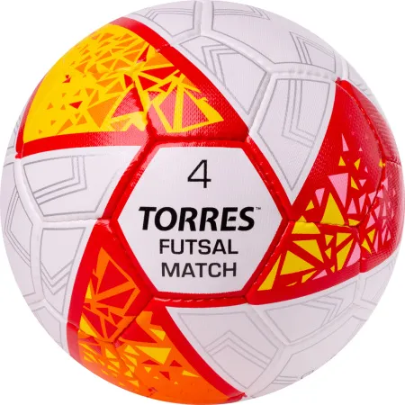 Мяч футзал. TORRES Futsal Match, FS323774, р.4, 32 панели. ПУ,4 подкл.слоя,ручн.сш,бело-крас-жёлт за 2&nbsp;454.80 ₽ купить в Ростове-на-Дону