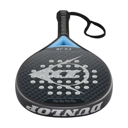 Ракетка для падела Dunlop FX Jr, 10370738, для юниоров, гибрид, графит, черно-голубой за 11&nbsp;019.40 ₽ купить в Ростове-на-Дону