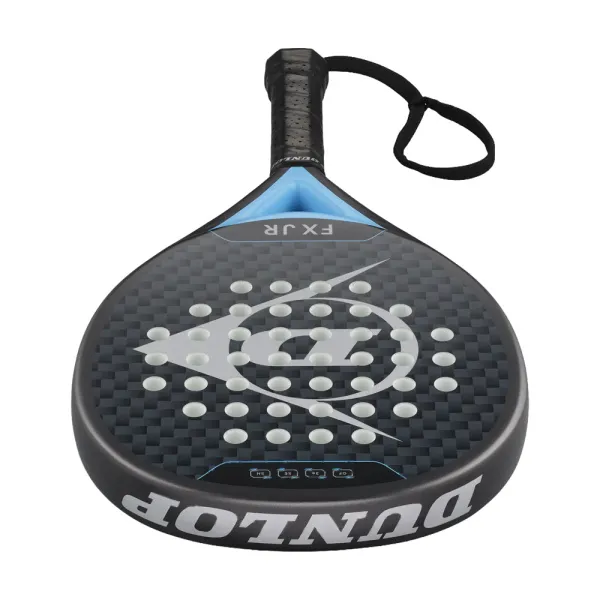 Ракетка для падела Dunlop FX Jr, 10370738, для юниоров, гибрид, графит, черно-голубой за 11&nbsp;019.40 ₽ в Ростове-на-Дону