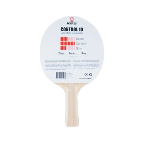 Ракетка для н/т TORRES Control 10, TT0001, для начинающих, накладка 1,5 мм, конич. ручка за 426.70 ₽ купить в Ростове-на-Дону