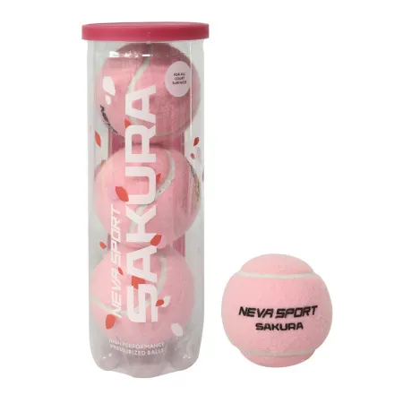 Мяч для падела NS Sakura, UAA2, уп.3 шт, сукно, нат.резина, розовый за 824.50 ₽ купить в Ростове-на-Дону