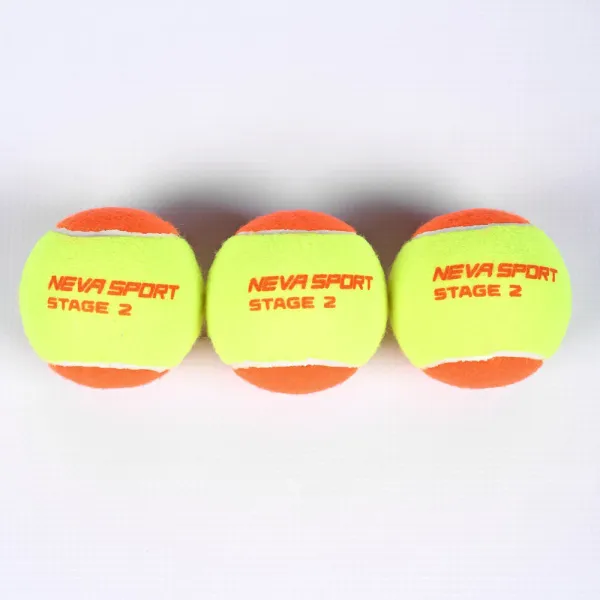 Мяч теннисный детский NS Orange, 5021005, уп.3 шт, резина, шерть, нейлон, желто-оранжевый за 613.70 ₽ в Ростове-на-Дону